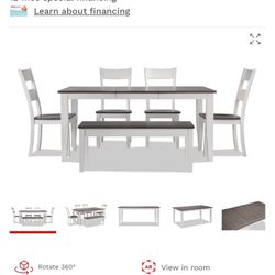 6 Piece Counter High Set With Storage Bench 