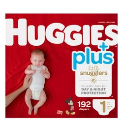 Huggies Little Snugglers Plus Diapers Size 1; 192-count New