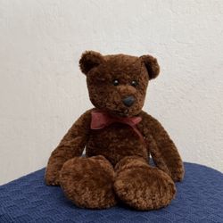 Commonwealth Beanbag Plush Bear With Ribbon 