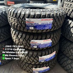 245/75R16 LT Atlander Mud Tires Set of Tires Installed and Balanced Set de Llantas Nuevas Instaladas y Balanceadas