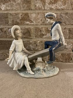 Lladro “Seesaw” Sailor boy and girl Figurine 1255G