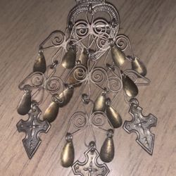 Antique 1800’s Victorian Norwegian Designer Julius Frisenberg Solje Wedding Brooch 830 Silver Royal Heart Crown