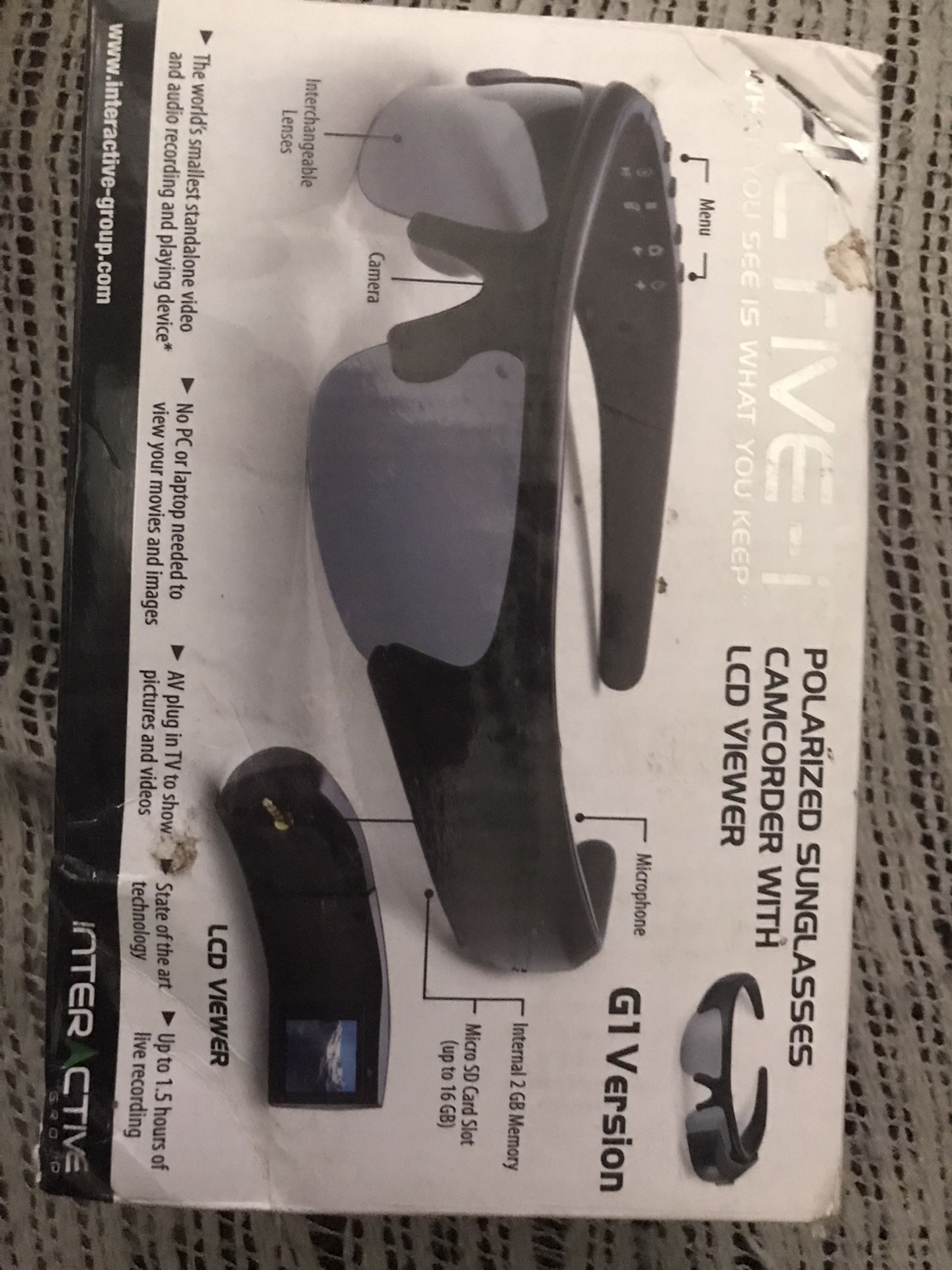 New in package active camcorder with LCD viewer sunglasses only $50 firm