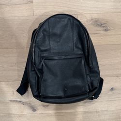 Genuine Black Leather Backpack