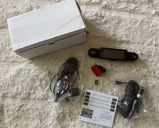 dual-lens car DVR video dash camera comes with backup camera and SD card