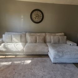 Light Grey Plush Cloud Sectional 