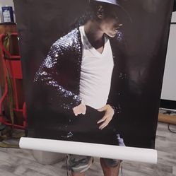 Michael Jackson posters with a certificate  of authenticity by the historic society