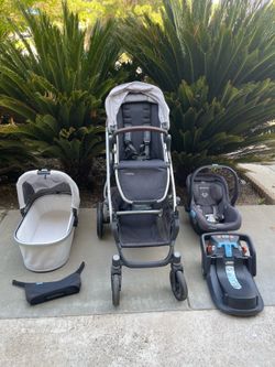 Uppababy vista v2 full set (stroller, car seat, bassinet)
