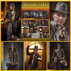 1/6 Hot Toys Figure INDIANA JONES Dial Destiny Deluxe Version MMS717 Figure - No Box