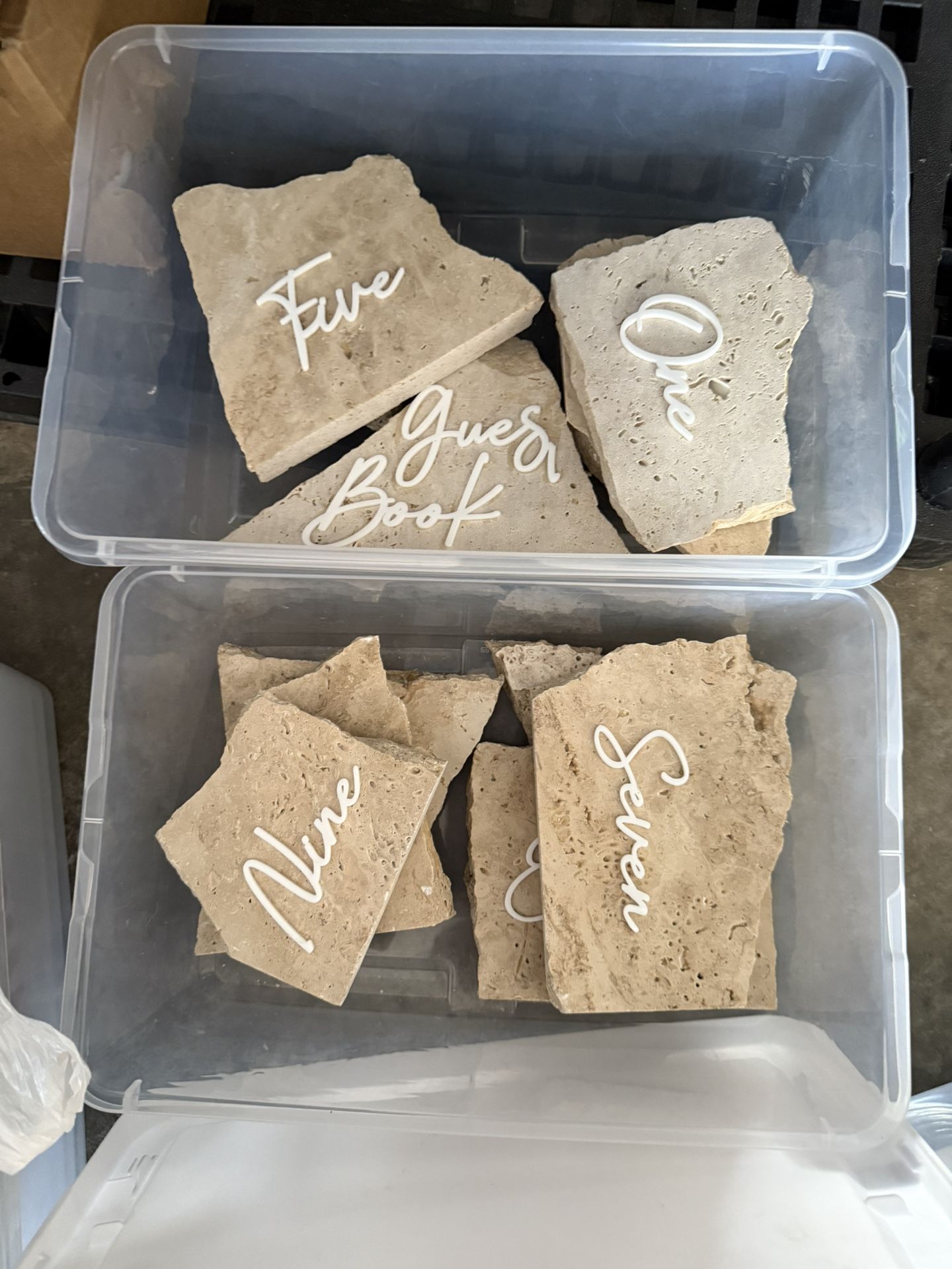Stone Table #’s, Guest Book & Thank You