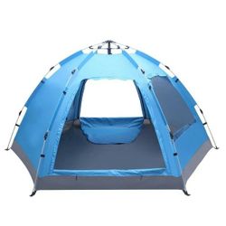 Pop-up 4-Person Camping Tent with Double Door and Double Window


