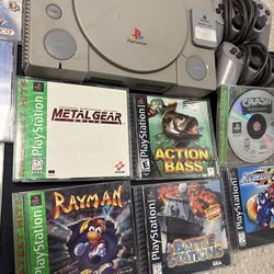 Sony PlayStation PS1 Complete Starter Bundle20 Games GunCon Time Crisis Mega Man
