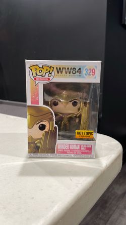 Funko Pop! WW84 Wonder Woman Golden Armor Shield #329 Hot Topic Exclusive