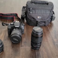 Canon 550D Body And 17-85mm, 50mm, 100-300mm Lenses