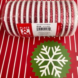 Holiday Ribbon Christmas Mesh Rolls Arts & Crafts Decorations 
