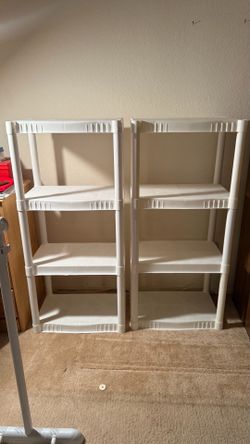 4 tier plastic shelf (set of 2)