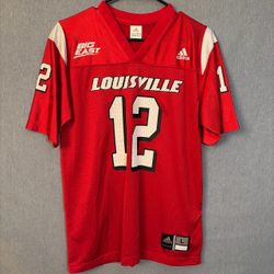 Adidas Louisville Cardinals #12 Brian Brohm Football Jersey Size Y-L