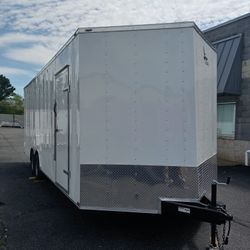 8.5x24ft Enclosed Vnose Trailer Brand New Car Hauler Toy Hauler Cargo Storage Moving