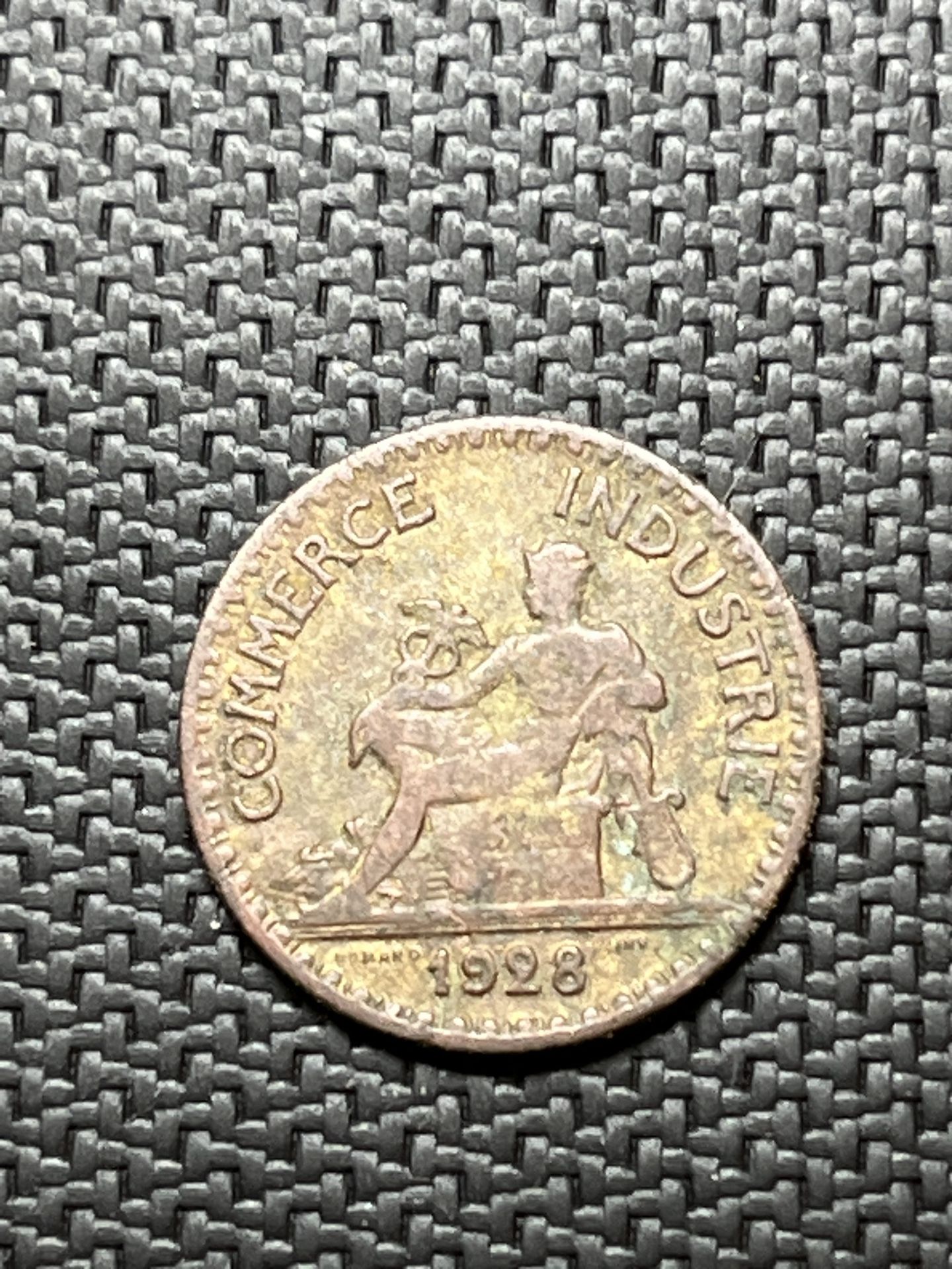 1928 Fifty Centimes Coin 
