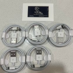 (5 For $25) Authentic Apple Lighting USB Chargers For iPhone