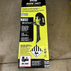 RYOBI 40V HP Brushless 100 MPH 600 CFM Cordless Leaf Blower/Mulcher/Vacuum Kit