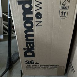 Two Lazy Susan Corner Cabinets 36 In