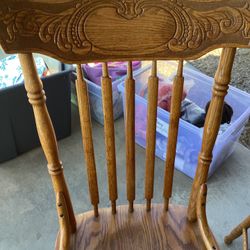 Vintage Oak Carved Dining Chairs