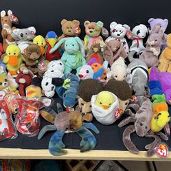 TY Beanie Babies Lot (51 Total) Many RARE W/ERRORS 