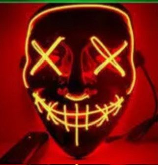 Halloween Purge LED Mask Red