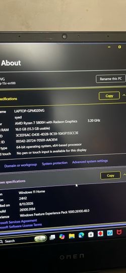 Gaming laptop with rtx3070
