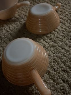 Fire King peach luster beehive