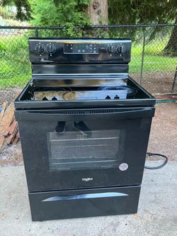 Black electric range