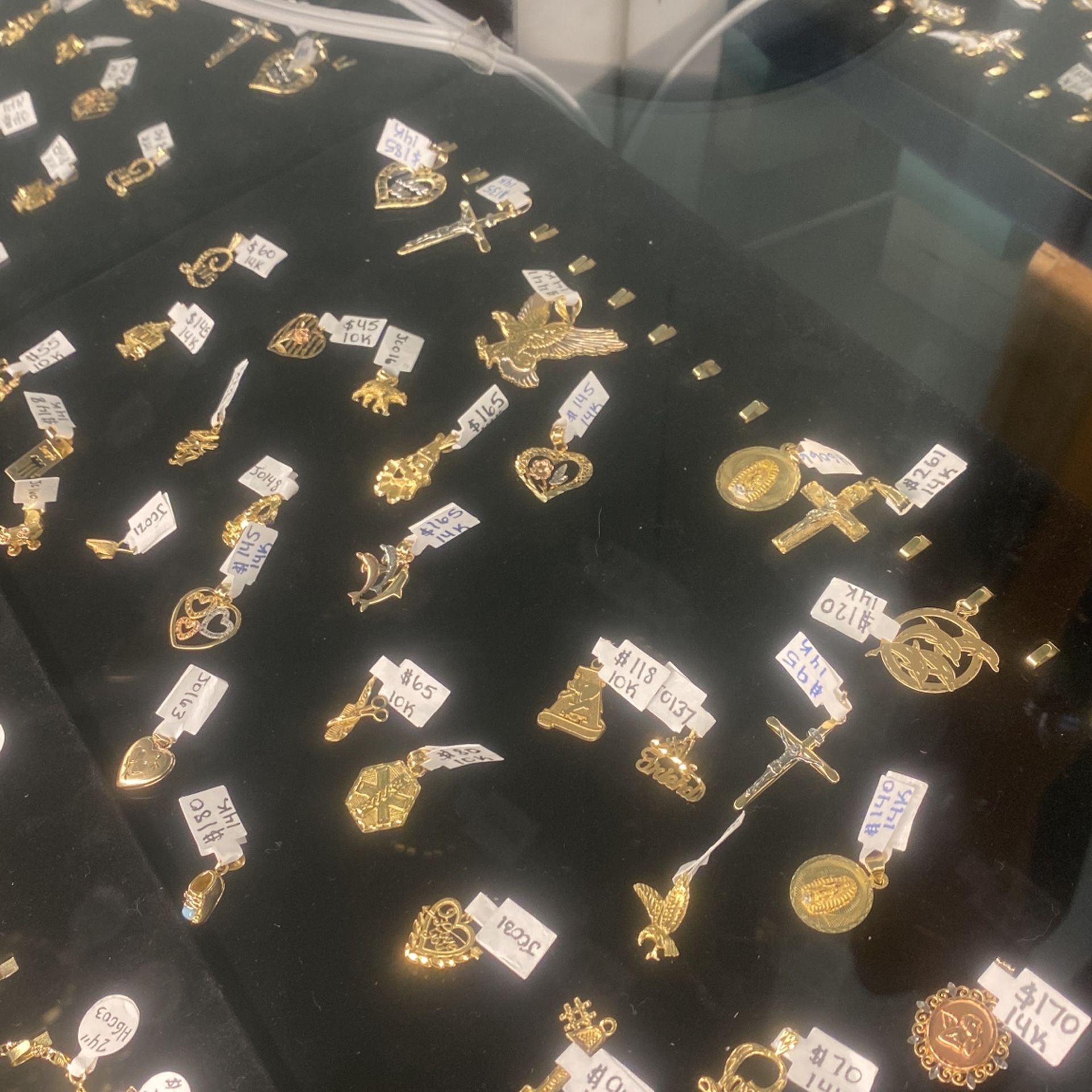 14k Gold Pendants And Earrings