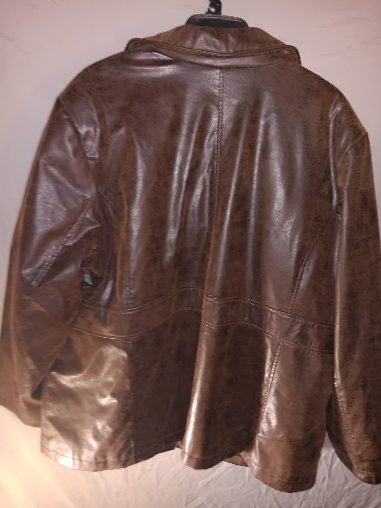 Brown Suede Coat XL