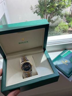 (150$)Rolex Datejust wimbledon 36 mm with box