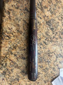 Baseball bat lance  Johnson signed