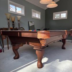 Pool Table Ohaulsen 8ft ( Free Delivery & Set Up & New Color Felt Of Your Choice )