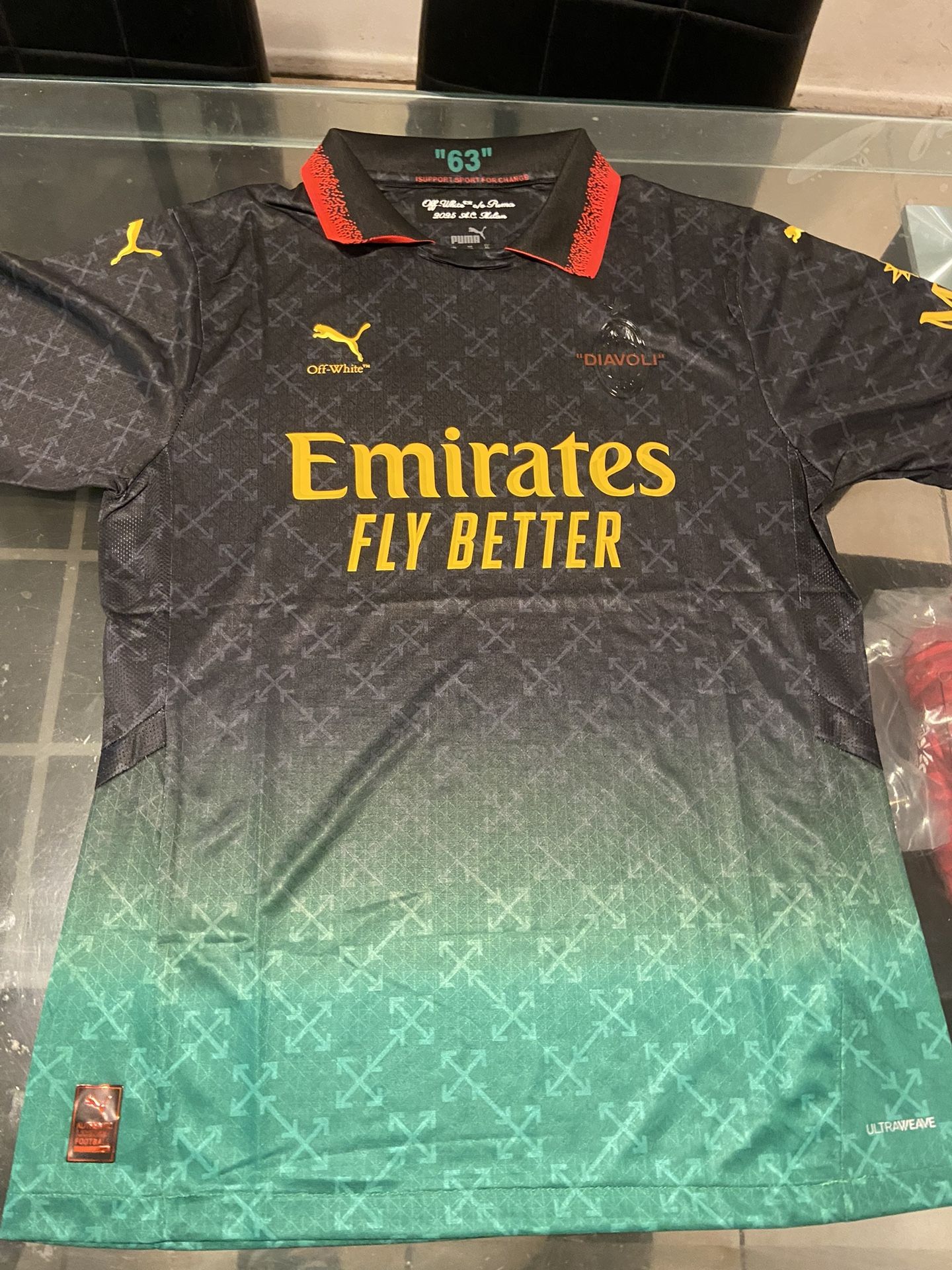 AC MILAN jersey OFF WHITE Jersey Men high quality! xl fits as large slim fit,All Products : American Fashion Style Bags On Sale