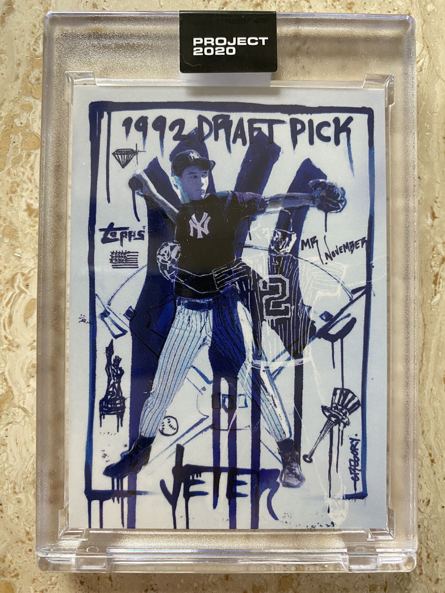 Derek Jeter 2020 Topps Project Art By Gregory Siff( Sealed W/Box) YANKEES!