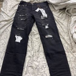 Purple jeans