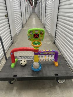 Little Tikes 3 in 1 Sports Zone - Basketball, Soccer Bowling for Toddlers Toy
