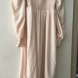 Off White Long Sleeve Dress Size L