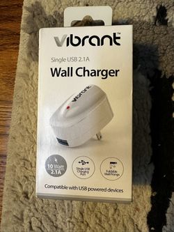 Single USB 2.1A, 10 Watt, compatible with USB powered devices.