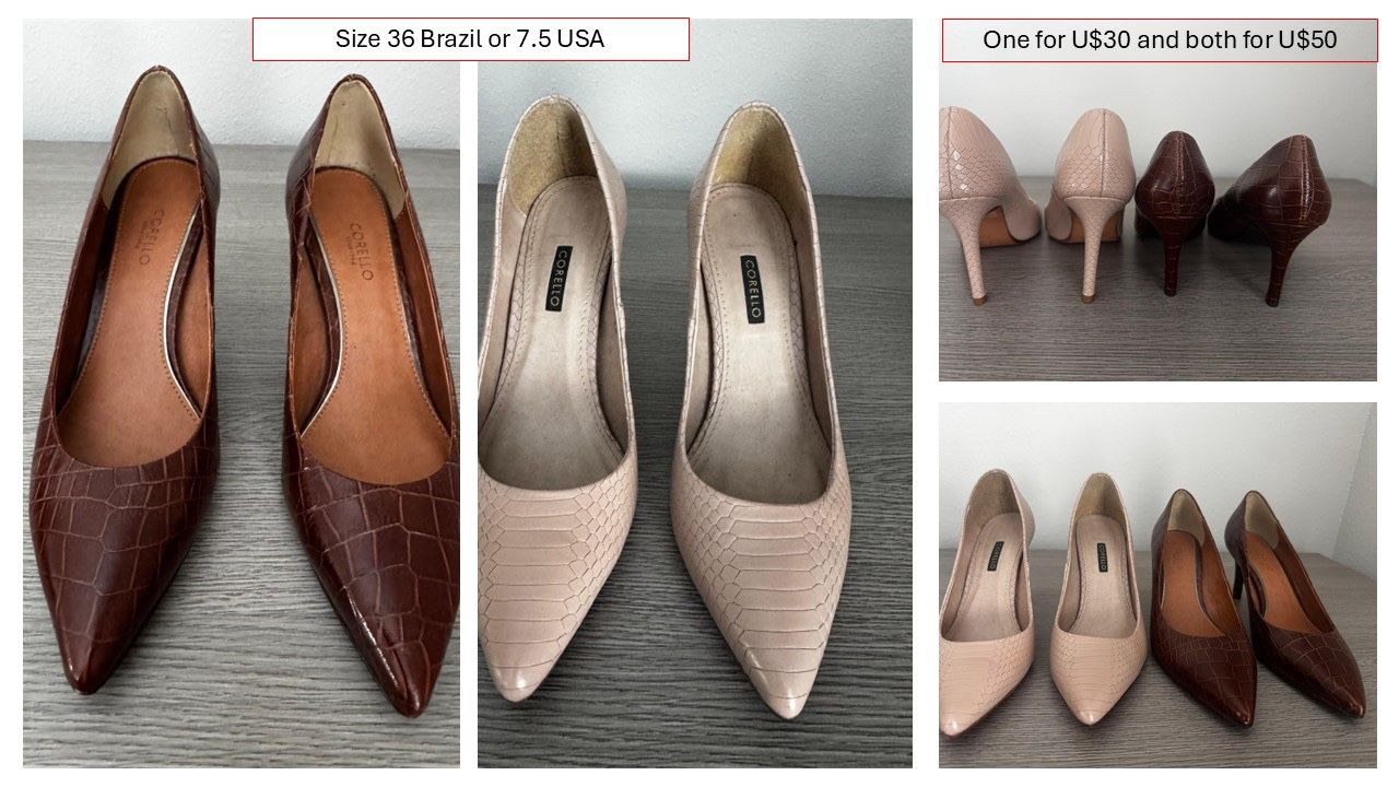 2 Shoes Size 7.5 US / 36 Brazilian
