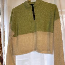 Shein Green fluffy Top 