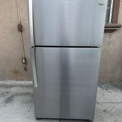 3 MONTHS WARRANTY 33x32x66 WHIRLPOOL REFRIGERATOR SILVER 21cuft