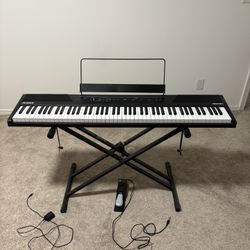 Used Digital Piano Set for Sale (Pedal + Piano Keyboard Stand Included)