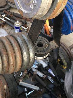 Over 200lbs Weights And Weight Tree With Bars And Handles