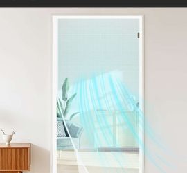MAGZO Magnetic Screen Door Side Opening Fits Door Size 36 x 96 White New
