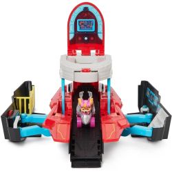 PAW Patrol: The Mighty Movie, Pup Squad Aircraft Carrier with Skye Racer & Chase Figure for Kids 3+

